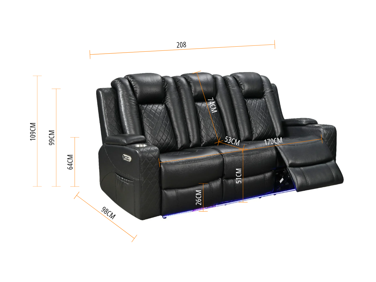 Sianna Electric Recliner Sofa 