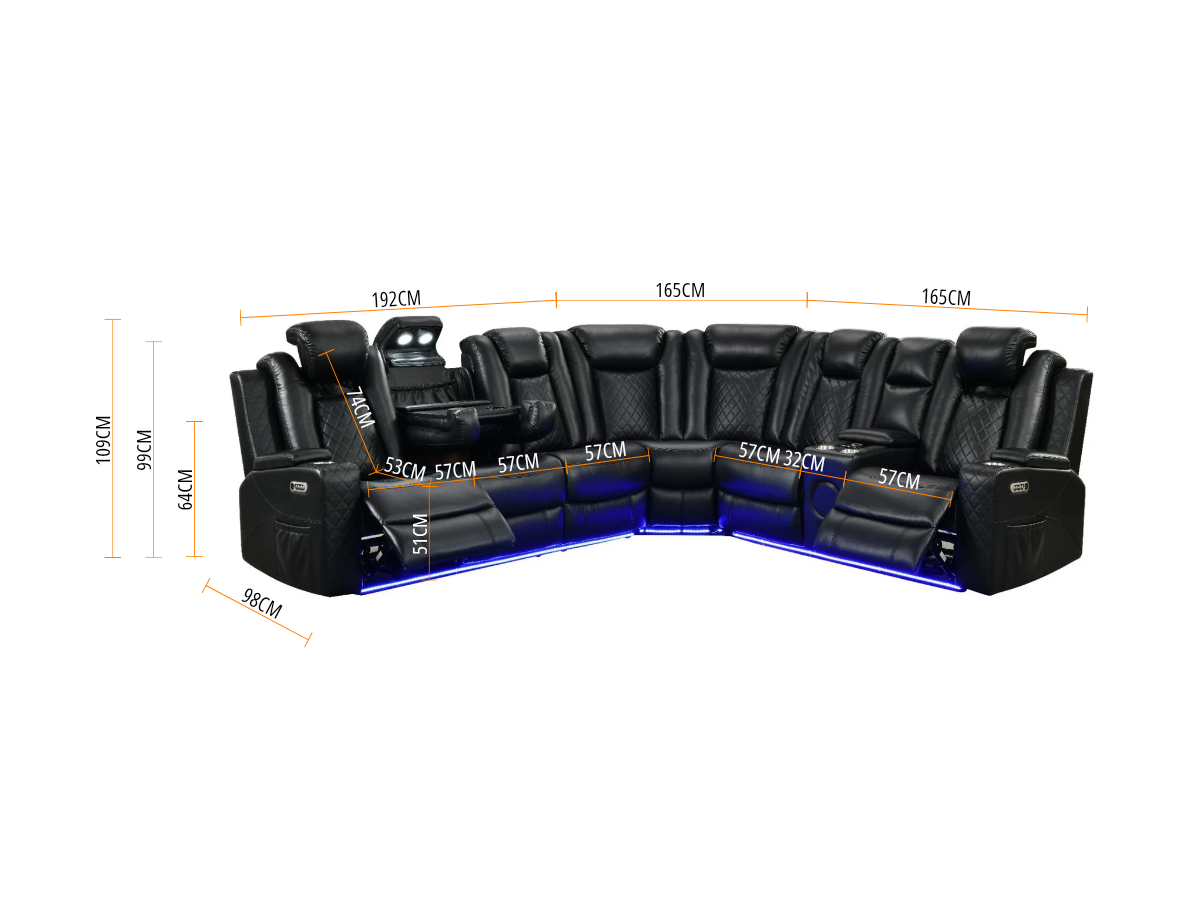 Smart Series One Electric Recliner Corner Sofa 