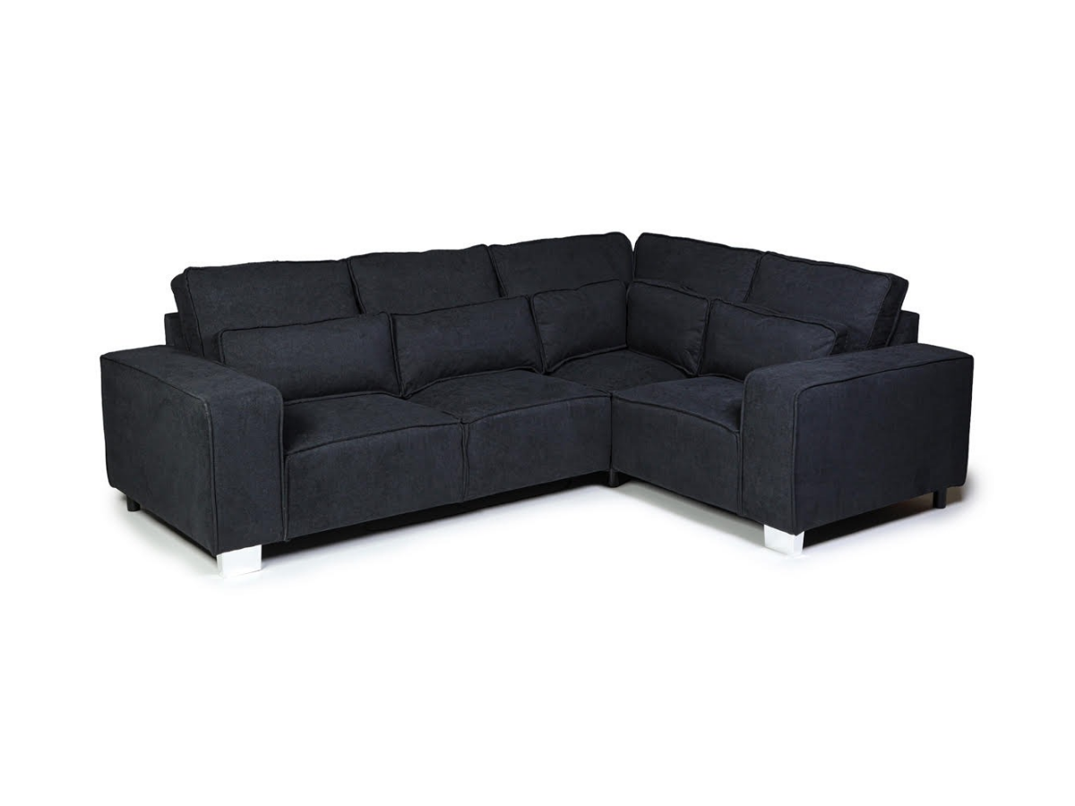 Broadgate 4 Seater Sofa Right Facing Black Kensington Fabric