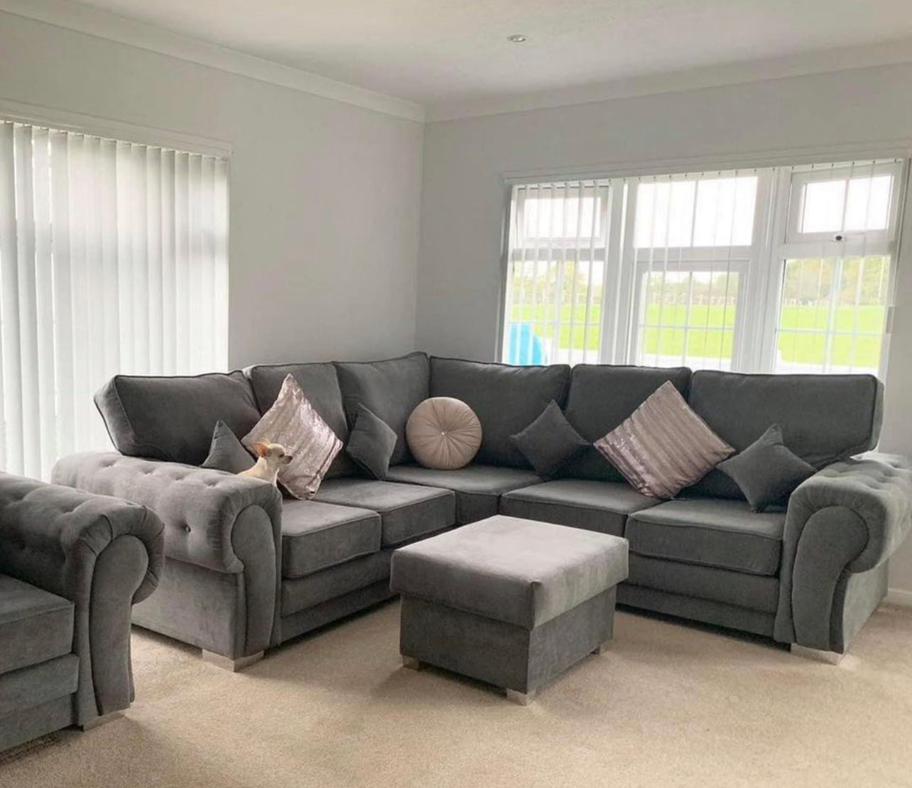 5 seater sales sofa grey