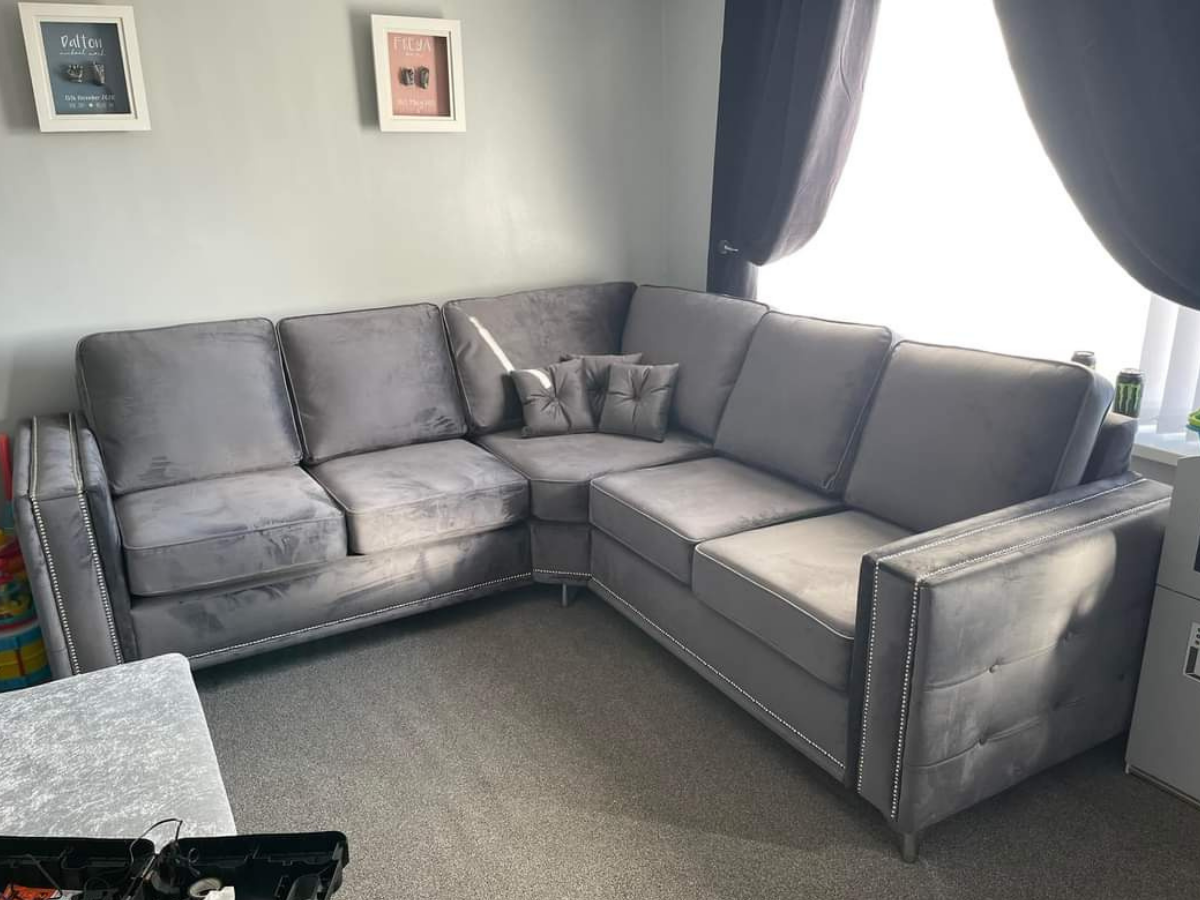 Alaska Corner Sofa Grey Plush Furniture Direct Online