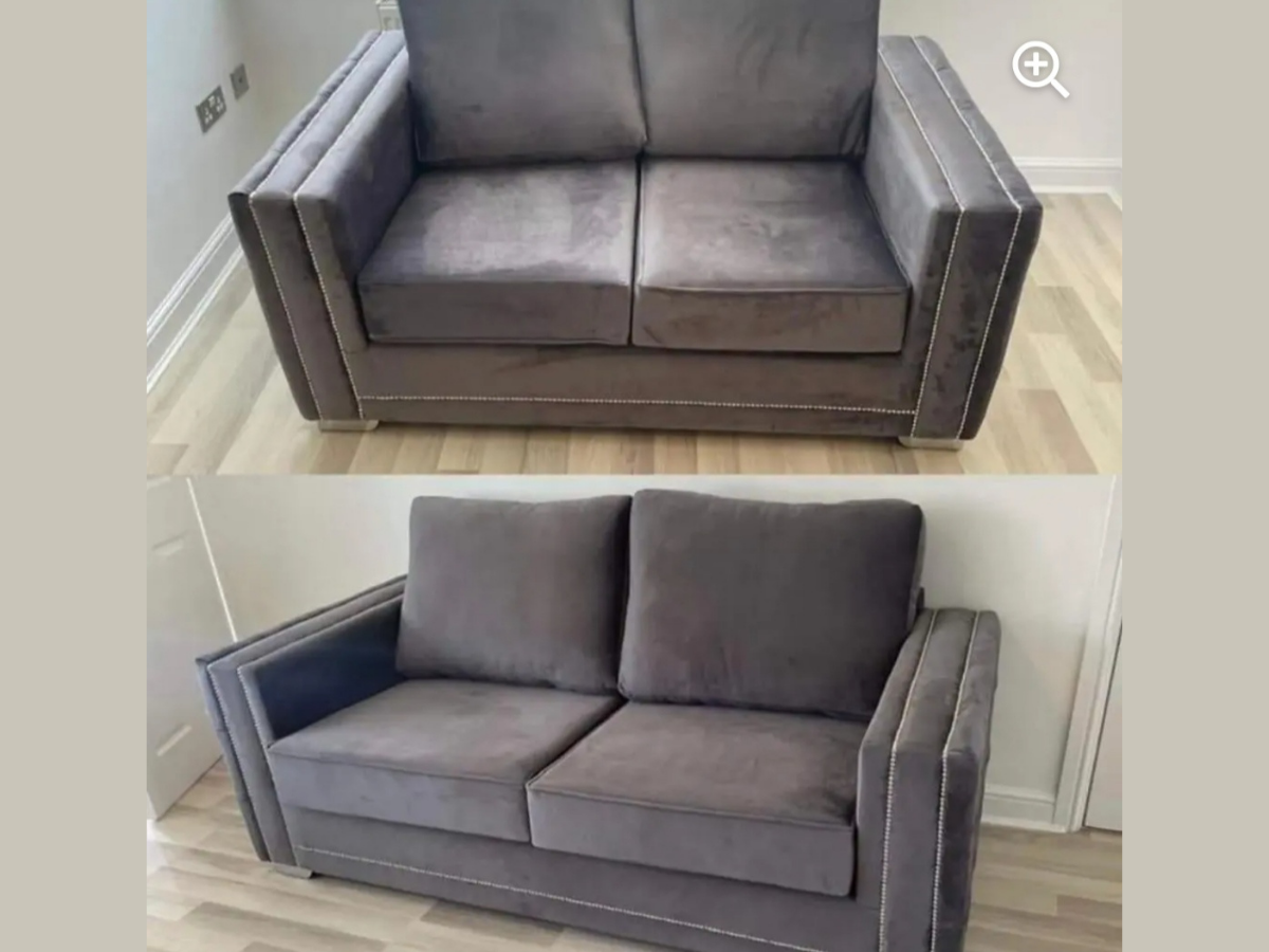 Alaska Grey 3+2 Sofa Set Full Back