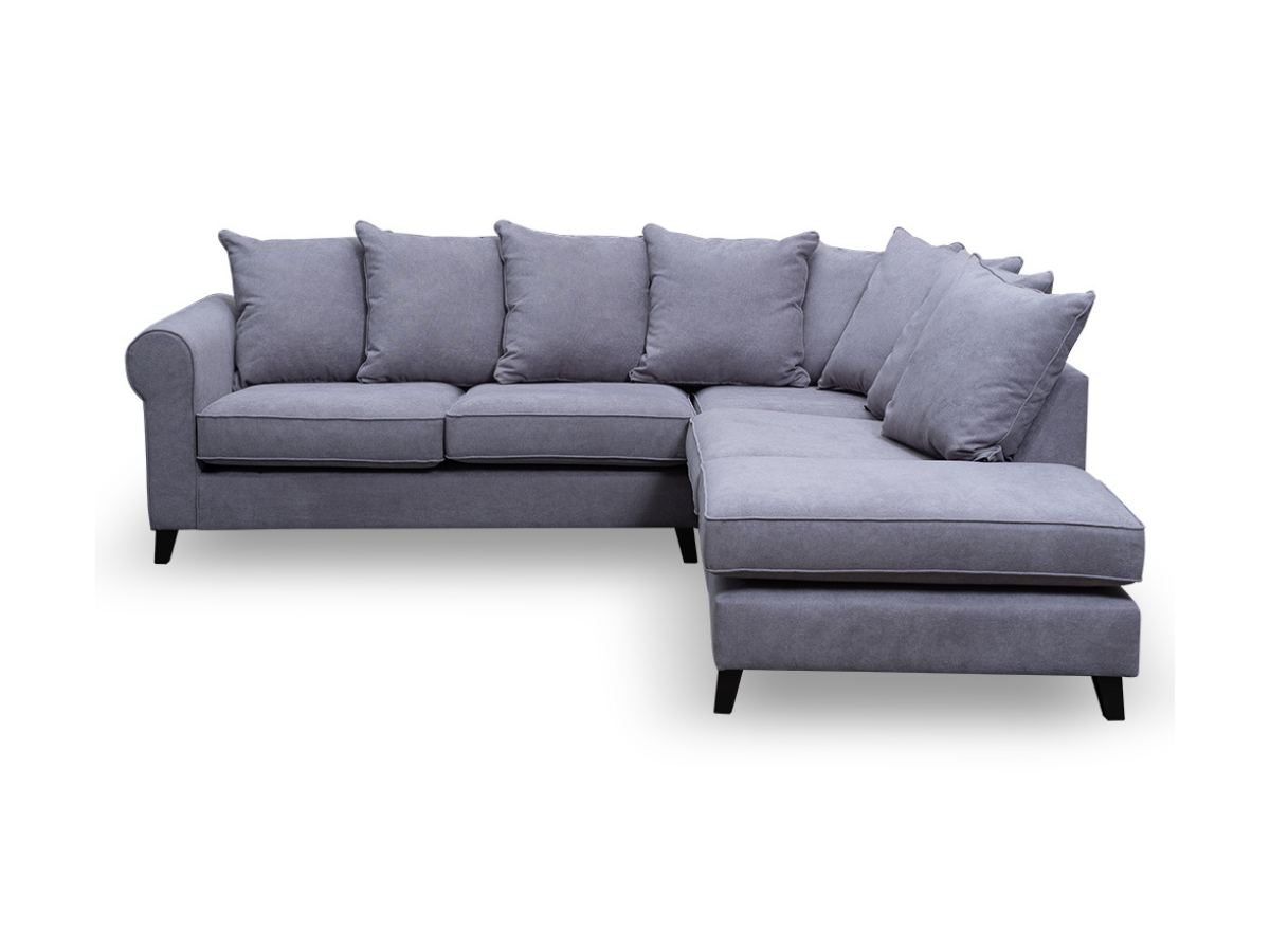 Grey right hand corner sofa deals