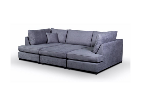 Carnaby Small U Shape Sofa Fabric Grey