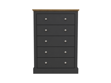 Devonshire Five Drawer Chest Charcoal
