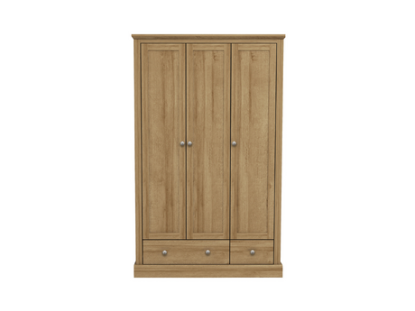 Devonshire Tree Door Wardrobe with Two Drawer Oak Color