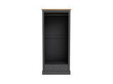 Devonshire Two Door Wardrobe with Drawer Charcoal
