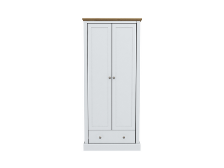 Devonshire Two Door Wardrobe with Drawer White