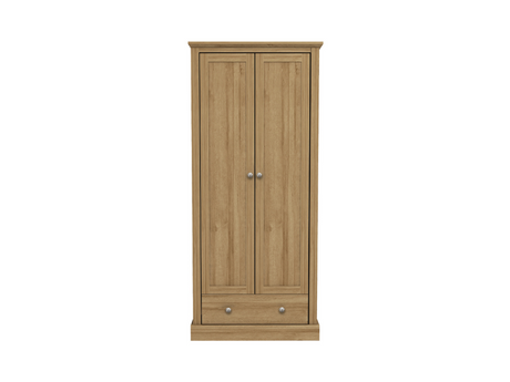 Devonshire Two Door Wardrobe with Drawer Oak