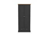 Devonshire Two Door Wardrobe with Drawer Charcoal