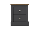 Devonshire Two Drawer Bedside Cabinet Charcoal