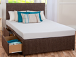 Divan Bed Brown with Headboard and Somni Pocket  Mattress