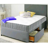 Divan Bed Grey + Balmoral Orthopaedic Memory Mattress