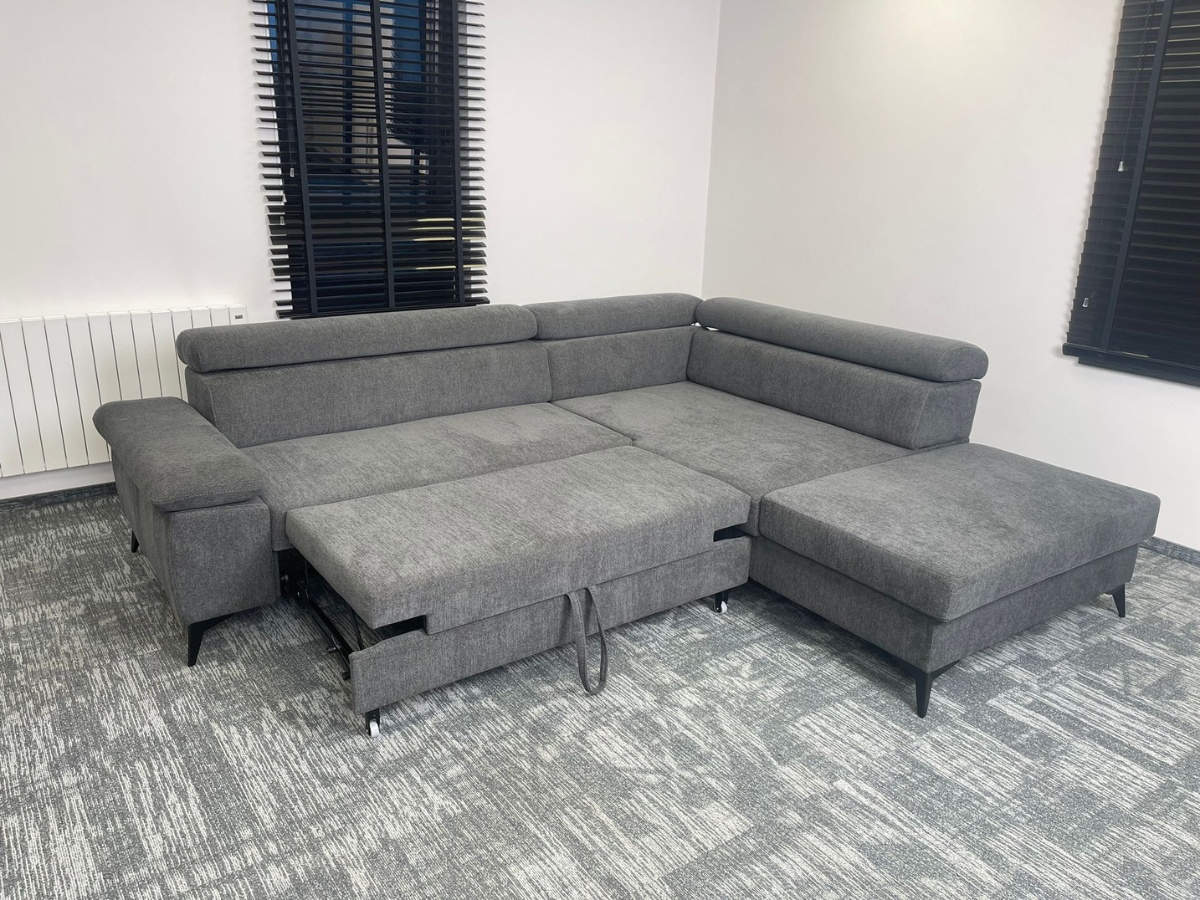 Couch with pull top out and storage