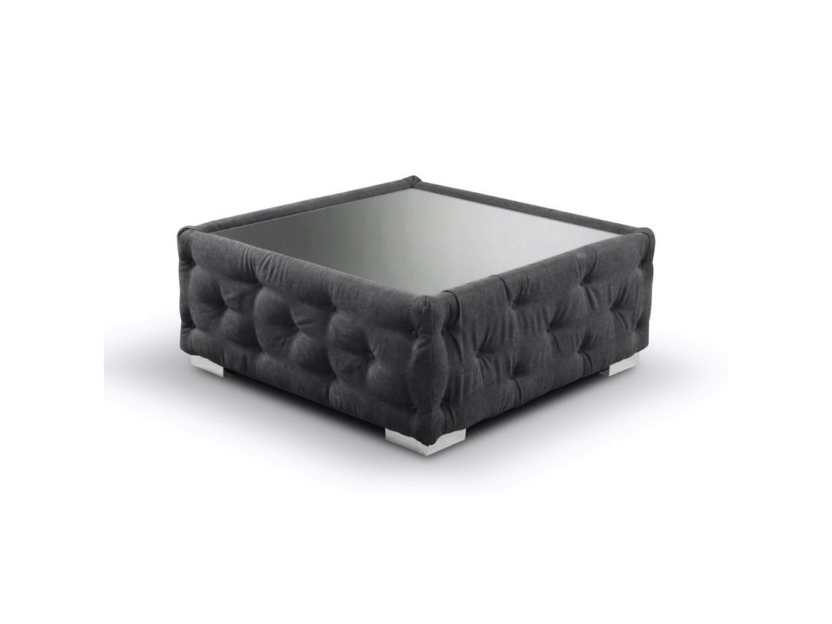 Glass top pouffe deals