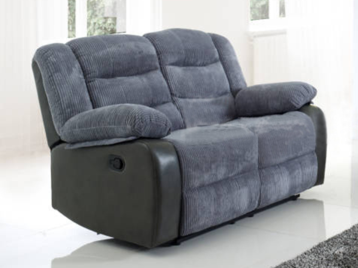 Faux leather 2 seater recliner sofa deals
