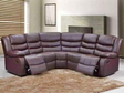 Roma Leather Corner Recliner Sofa Brown Pay Weekly Couch