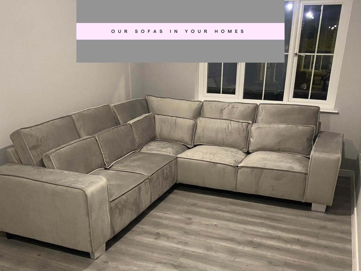 Sloane Luxury Large Double Corner Sofa Plush Velvet