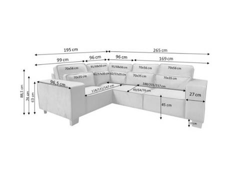 Sloane 4 Seater Corner Measurements