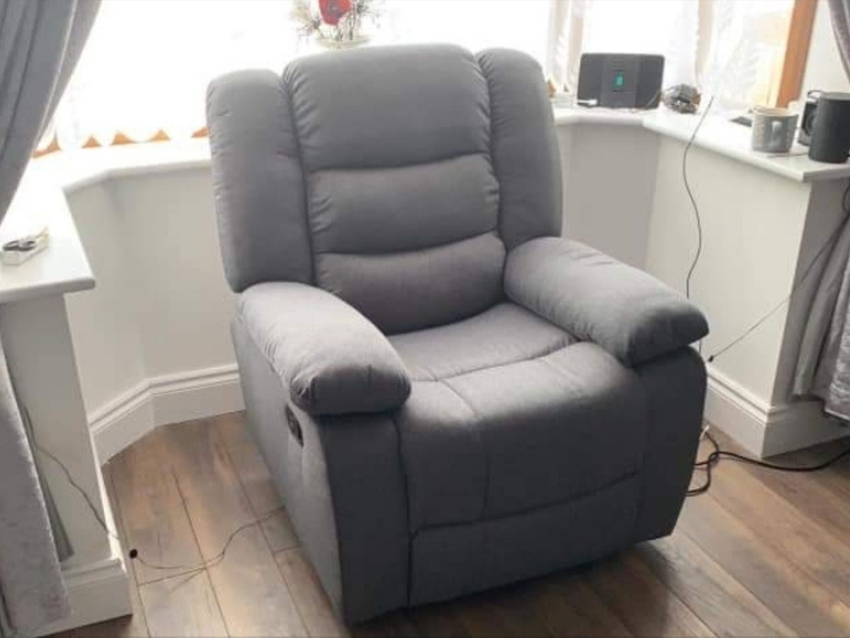 Sorrento Recliner Armchair Grey Fabric