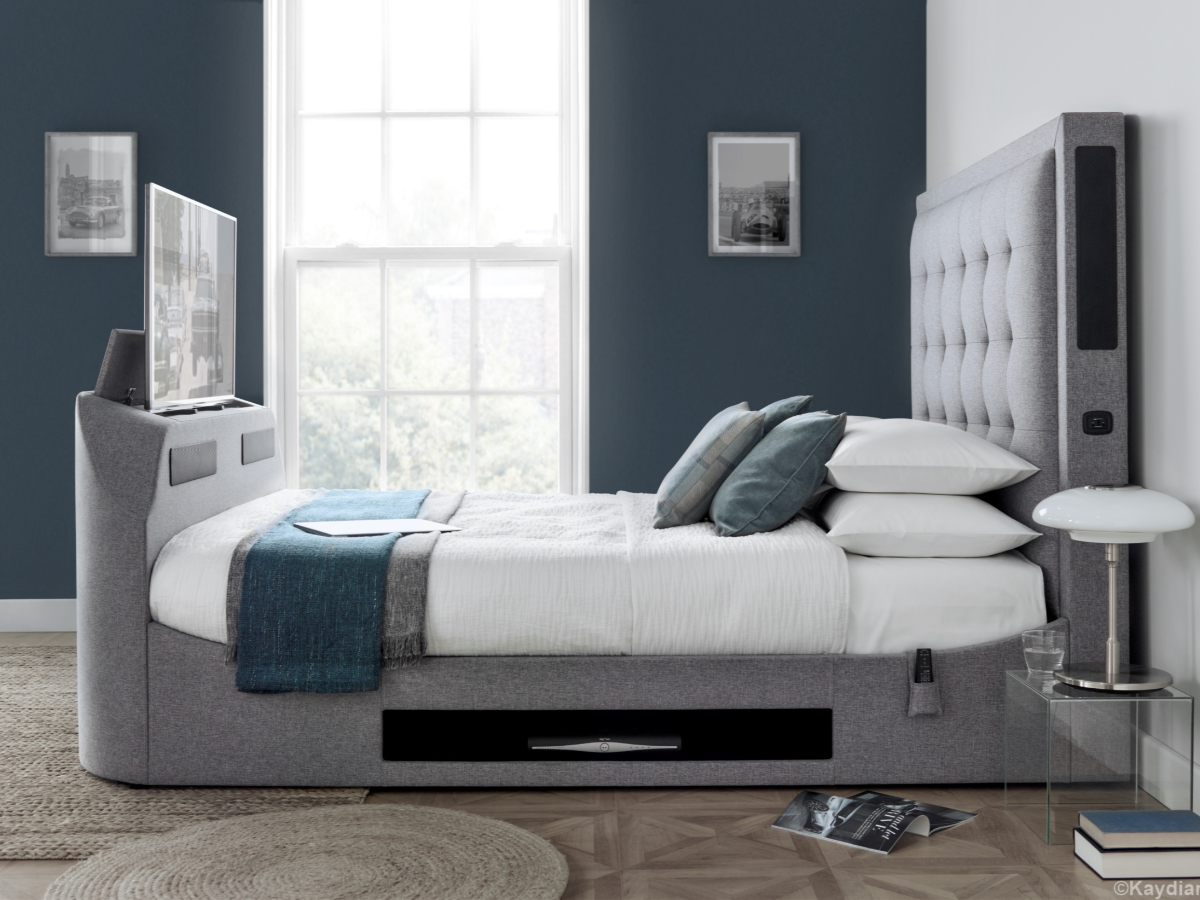 Tv bed frame deals queen