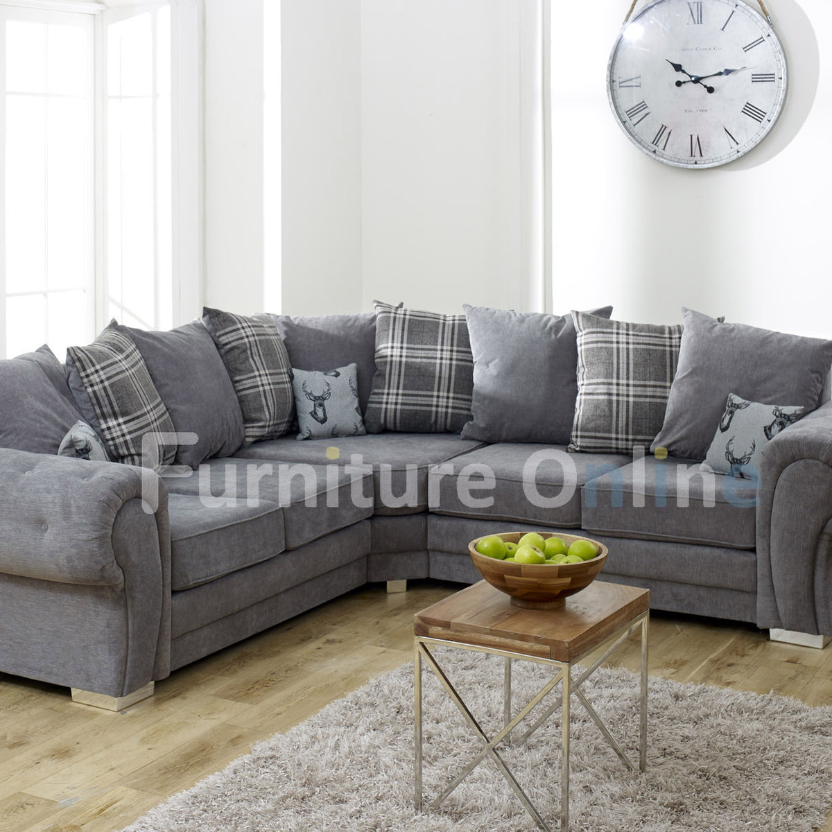 Verona Modular Corner Sofa Grey Furniture Direct Online