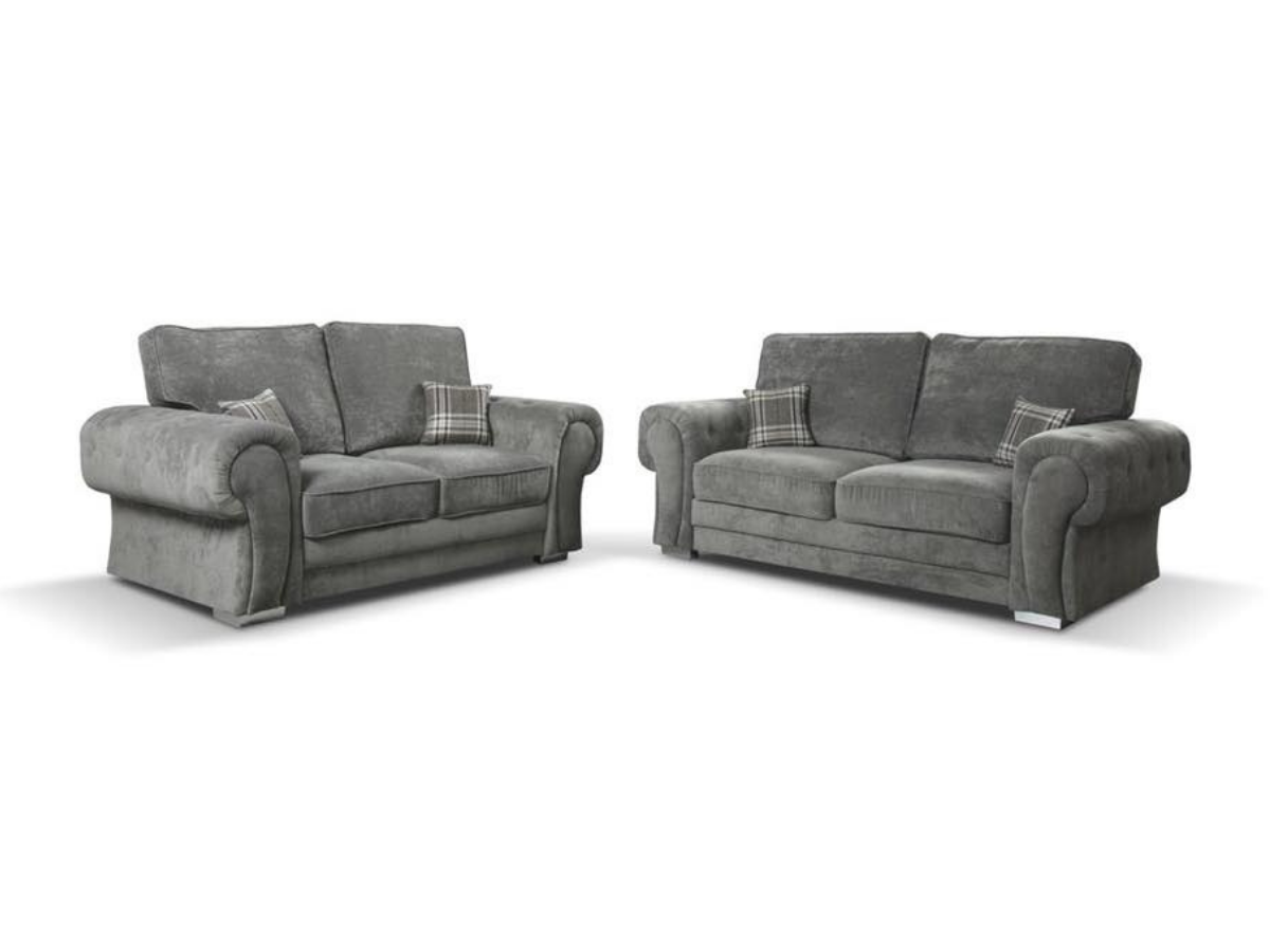 Vegas Sofa Set 3+2 Seater Grey Furniture Direct Online