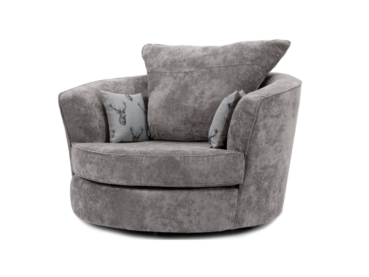 Verona Swivel Chair Grey Furniture Direct Online
