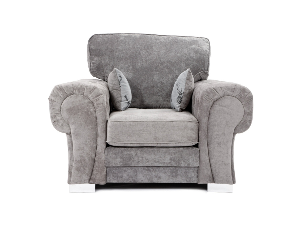 Verona Fabric Armchair Grey Furniture Direct Online