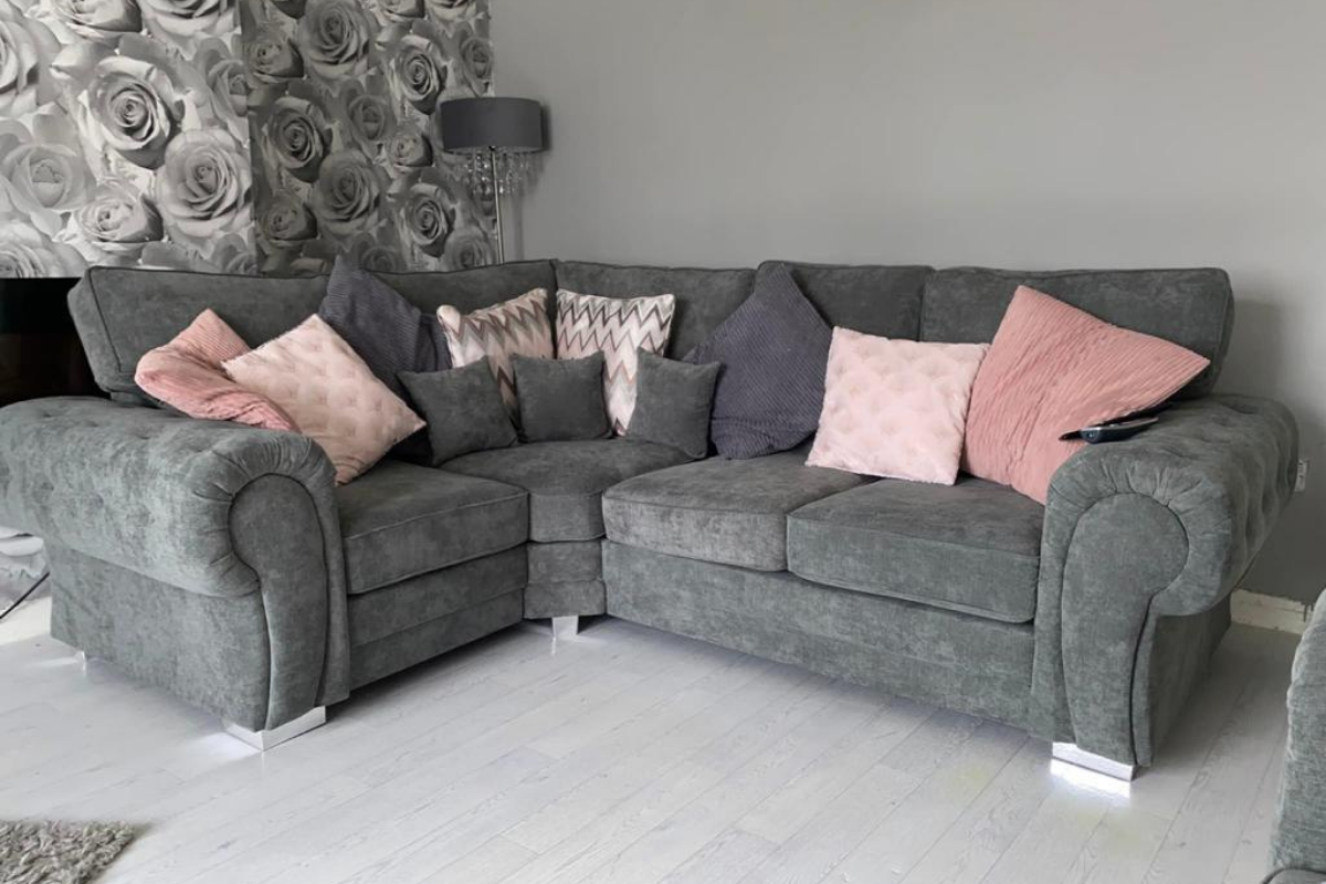 Comfortable grey couch deals