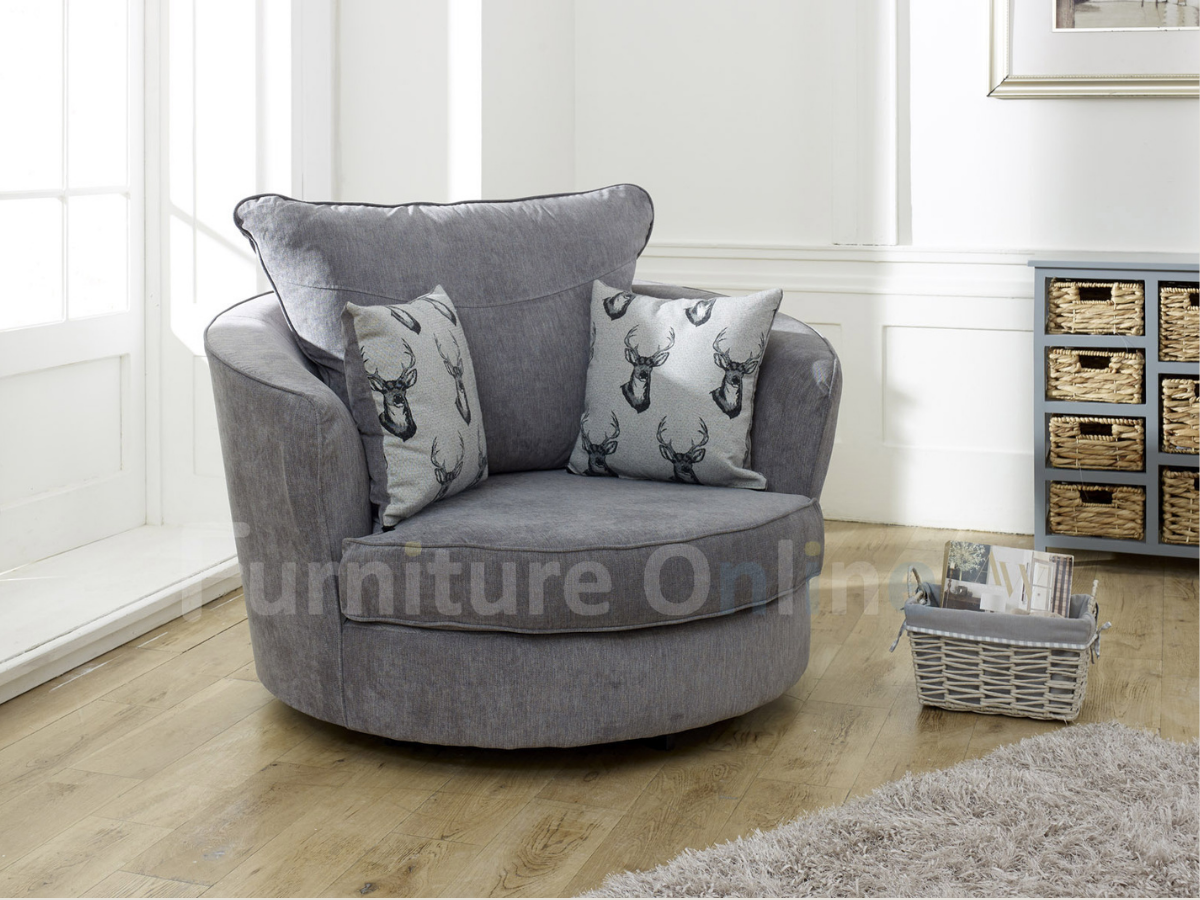 Verona Swivel Chair Grey Furniture Direct Online