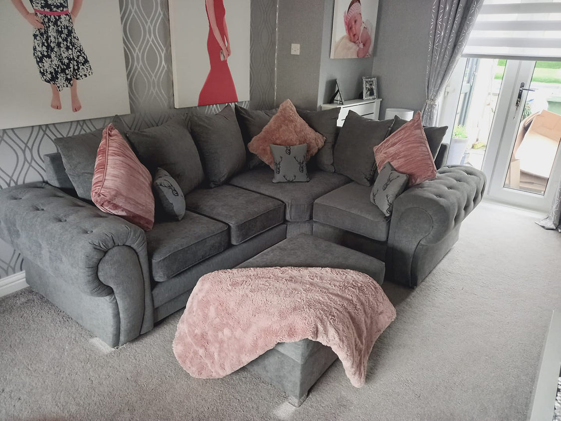 Verona Right Corner 4 Seater Grey Furniture Direct Online