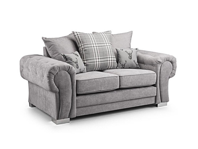 Verona Scatter Back 2 Seater Sofa Grey