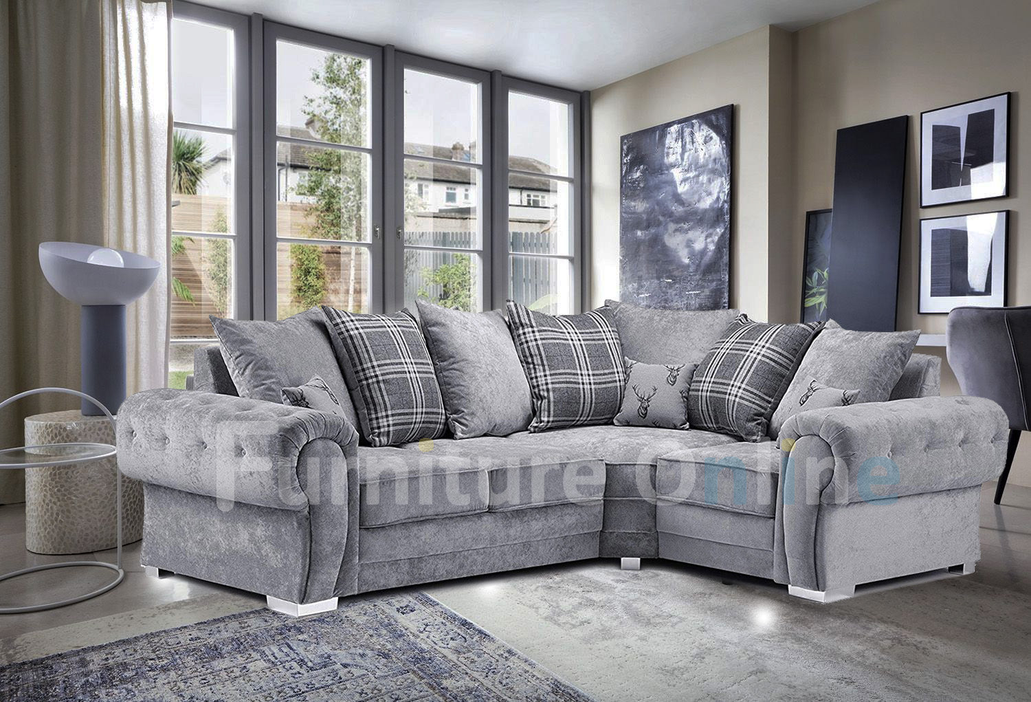 Verona Right Corner 4 Seater Grey Furniture Direct Online
