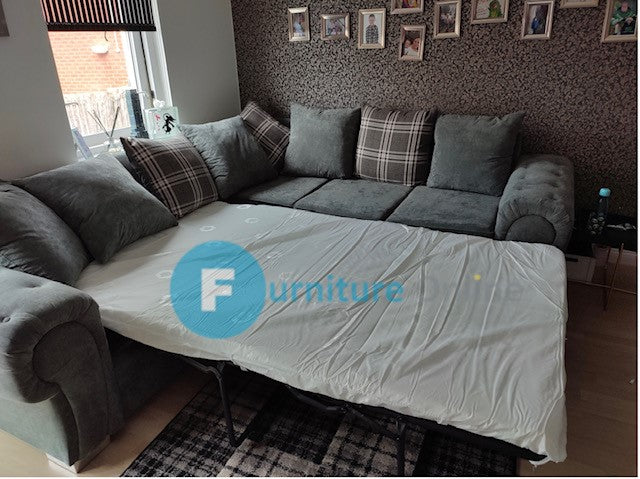 Verona Fernando 5 Seater Corner Sofa Bed Grey